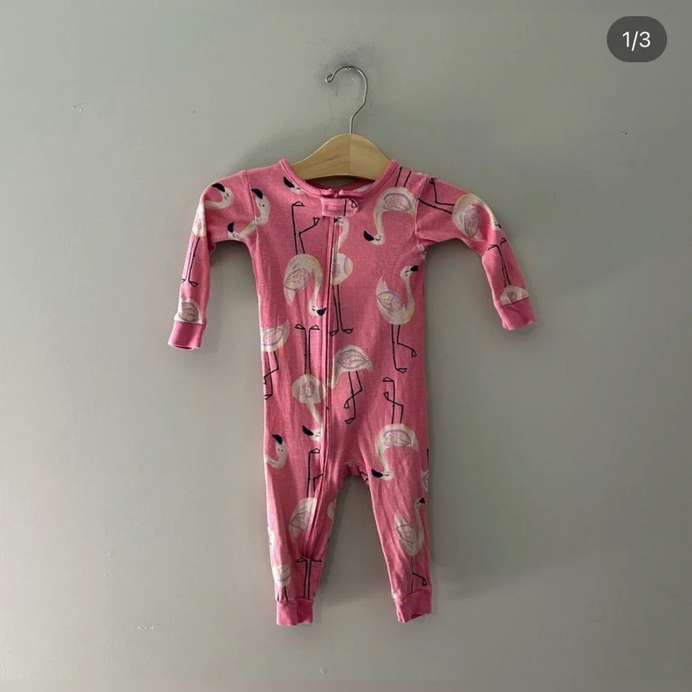 $6 ADD ON baby footie carters old‎ navy cloud island Flamingo 12M 9-12M h&M